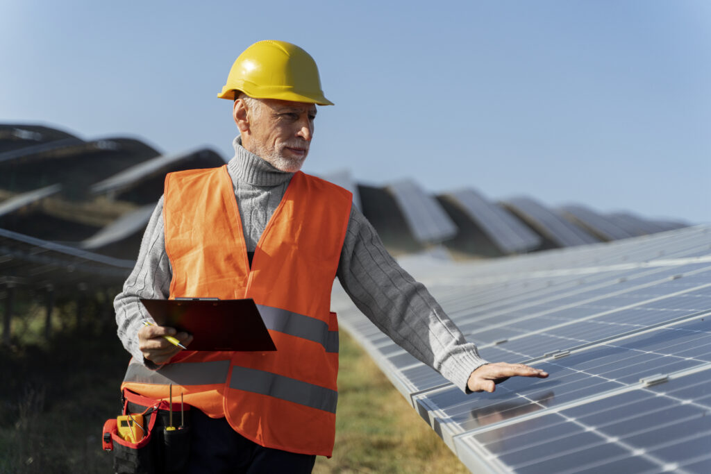 person-near-alternative-energy-plant